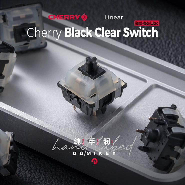 Domikey Hand-lubed Cherry Black Clear switch